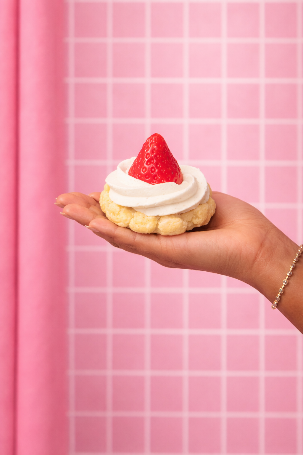 Jabón galleta de fresa